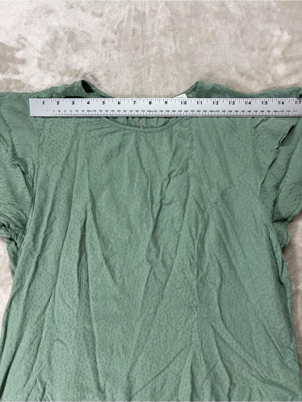 Downeast Sage Green Flutter Sleeve Textured Midi Dress XL - Picture 9 of 13